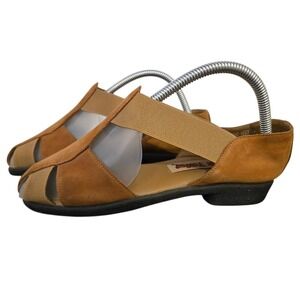 AIR TWIST Vintage Tan Suede Strappy Sandals | Boho Chic Comfort Shoes 7.5M